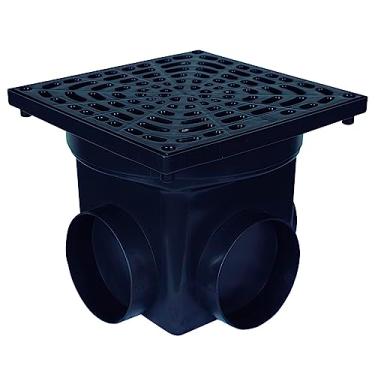 Imagem de Caixa Coletora De Água Pluvial Tampa Grelha 4,5 Litros Preta