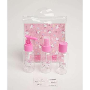 Imagem de Kit De Viagem Feminino 3 Peças Hello Kit-33210, UN, Rosa
