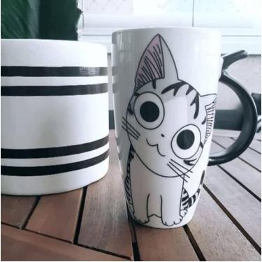 Imagem de Caneca Gatinho Charmosa 600ml para Café e Chocolate Quente - Word Clas