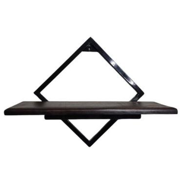 Imagem de Prateleira Nicho em Ferro Estilo Industrial Madeira - Loja Béle