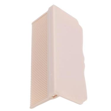 Imagem de Yinhing Acessório de Pente de Ferro Plano de Alta Temperatura PPS de Fibra de Carbono, Alisador de Cabelo de Dentes Finos e Largos, Acessório de Pente Em Pele Elegante Branca para Estilo Sem Esforço