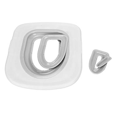 Imagem de Mingzhe Kit de Treinamento de Banheiro para Gatos Treinador Banheiro para Gatos Universal Ecológico Animais Estimação (Bandeja Branca, 1 Suporte Interno Cinza)