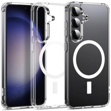 Imagem de CASEVASN Capa para celular compatível com Samsung Galaxy S23 Plus, híbrida resistente a arranhões, transparente, TPU com absorção de choque, fina, flexível, de silicone, para Galaxy S23 Plus