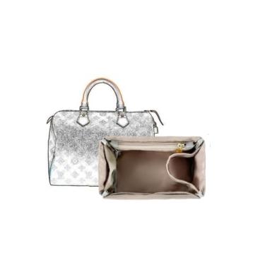 Imagem de Bolsa organizadora adequada para armazenamento de nylon Lv Speedy, bolsa organizadora de bolsa, bolsa de armazenamento e forro de carteira, Bege, For speedy 20