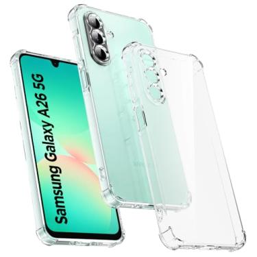 Imagem de Capa de telefone transparente para Samsung Galaxy A26, proteção reforçada com quatro cantos, capa de celular ultrafina à prova de choque # para Samsung # Simples # Capa de telefone transparente # DIY