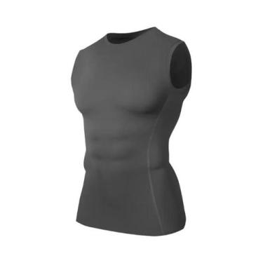 Imagem de Camiseta Sem Mangas Masculina Slim Fit De Secagem Rápida E Respirável 