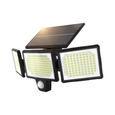 Imagem de Holofote Solar Externo 346LED À Prova d'Água Com Sensor De Movimento E