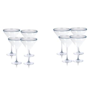 Imagem de Kit 8 Taças Martini Transparente Acrílico