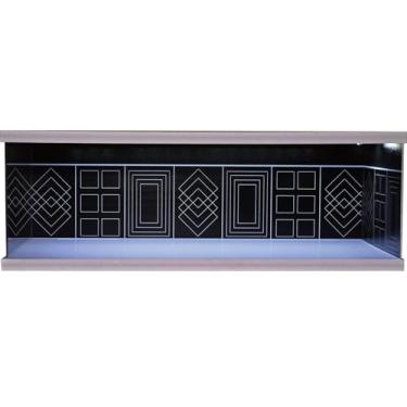 Imagem de Diorama Display Case compatível com Hot Wheels Matchbox Mini GT Diecast Cars, empilhável 1/64 1/43 1/18 carro garagem showroom estacionamento exibição cena modelo com luz regulável de três cores (B, 1