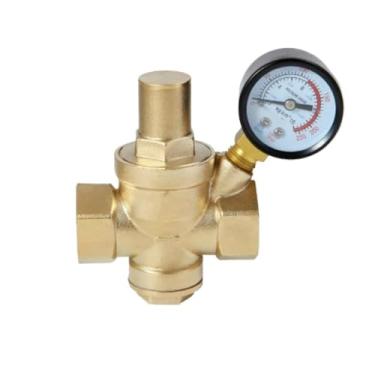 Imagem de DN15 DN20 DN25 DN32 Regulador de pressão de água de latão com válvula de manutenção de pressão de calibre Válvula redutora de pressão de água da torneira (DN32)