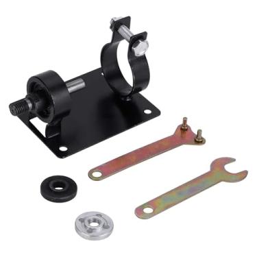 Imagem de Suporte de assento corte para furadeira elétrica porta-furadeira manual com 2 chaves e polimento ferramenta metálica resistente transformar em máquina retificação adequado marcenaria DIY doméstico fix