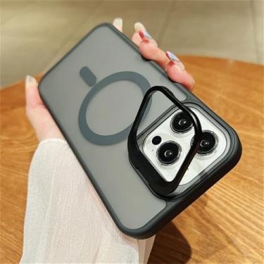 Imagem de Suporte de lente fosco rígido PC magnético para iPhone 17 Air 16 16E 15 14 Plus 13 12 Mini 11 Pro Max para Shockpr