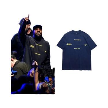 Imagem de Camiseta Unissex Jesus É Rei 100% Algodão Manga Curta Harajuku Kanye W