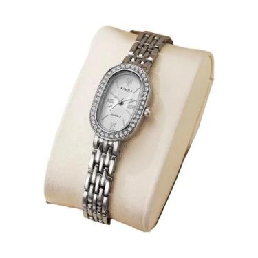 Imagem de Moda Roma Oval Dial Relógio de Quartzo Feminino Pulseira Casual Relógi