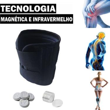 Imagem de Joelheira Ortopédica Magnética Alivia Dores Nervo Ciático Lombar Joelh