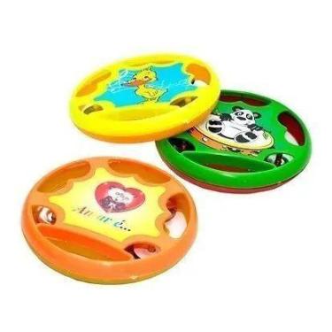 Imagem de Kit 3 Pandeirolas Infantis 15 Cm Material Plástico Atóxico - Amaré
