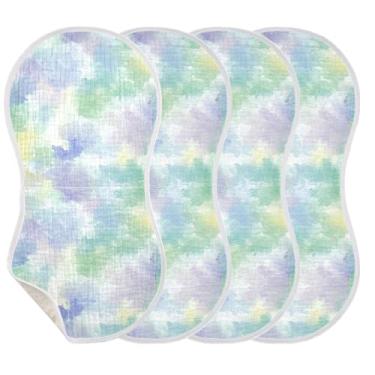 Imagem de Wassud Fantastical Pattern Panos de Musselina para Arrotar Bebê 1 Pacote Babadores de Algodão Toalha de Rosto Absorvente e Macio para Arrotos para Meninos e Meninas Recém-nascidos