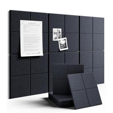 Imagem de Fluxynara Quadro de avisos grande de feltro 91 cm x 61 cm Alternativo para quadro de cortiça - Pacote com 6 com 40 abas adesivas removíveis seguras, quadros de cortiça para paredes, quadro de cortiça