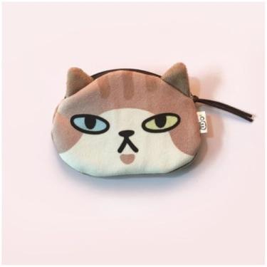 Imagem de Bolsa de moedas design de desenho animado criativo bonito bolsa de armazenamento bolsa de armazenamento gato expressão gato gato fones de ouvido meninos (C)