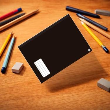 Imagem de Caderno Universitário Costurado 1 Materia 96 Folhas Pautado Capa Dura Resistente Escrita Organizada Estudos Trabalho Escola Faculdade Preto.