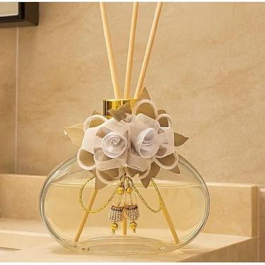 Imagem de Garrafa Difusor de Varetas Luxo com Laço – Frasco Decorativo 300ml para Aromatizador de Ambientes(Rose)