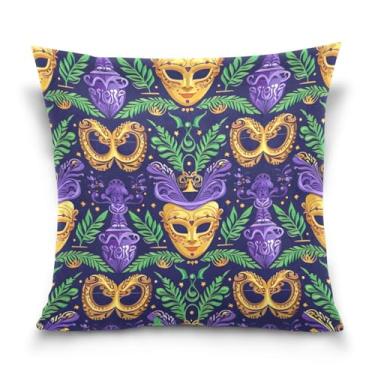 Imagem de Blueangle Capas de almofada de máscara de carnaval de carnaval - 500 x 50 cm, decoração de férias de fazenda para sofá de casa (500)