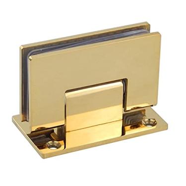 Imagem de Dobradiça de porta de vidro para banheiro e chuveiro, dobradiças de porta de chuveiro de vidro de aço inoxidável dourado