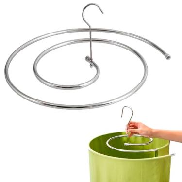 Imagem de Varal Cabide Espiral Cromado 43cm Para Lençol Toalha Roupa de Cama Até 2m Cromado Otimizador de Espaços