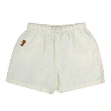 Imagem de Bermuda Infantil Menino Em Linho Off White Ogochi Nova-Masculino