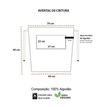 Imagem de Avental Cintura Azul Marinho e Bandana Restaurante Cafeteria