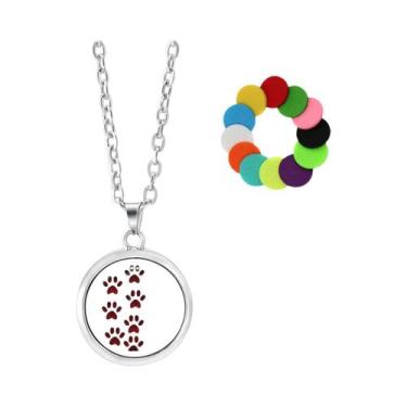 Imagem de Colar Difusor De Óleo Essencial Em Aço Inoxidável Para Mulheres, Pinge