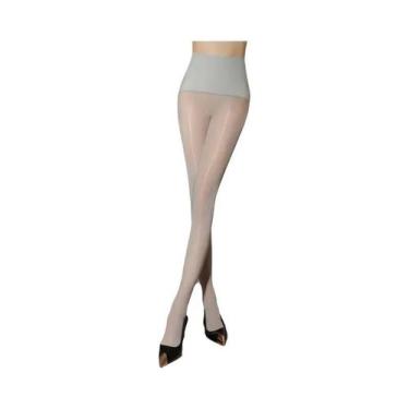 Imagem de Meia-calça Feminina De Cintura Alta Sem Costura, Fina, Brilhante, Cor 