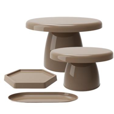 Imagem de Kit Festa com 1 Boleira Popi 18x11, 1 Mini cake 8x13, 1 Bandeja sextavada 16 e 1 Bandeja Popi 22(NM - NOZ MOSCADA)