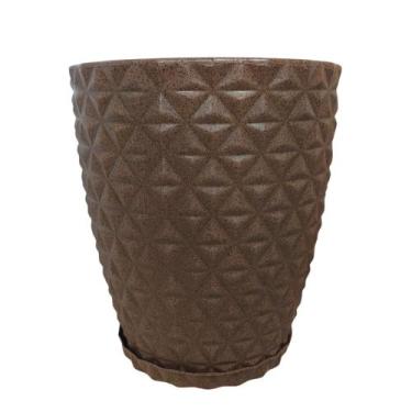 Imagem de Vaso De Planta Polietileno Jardim Varanda Alt 29cm Redondo - Intcomerc