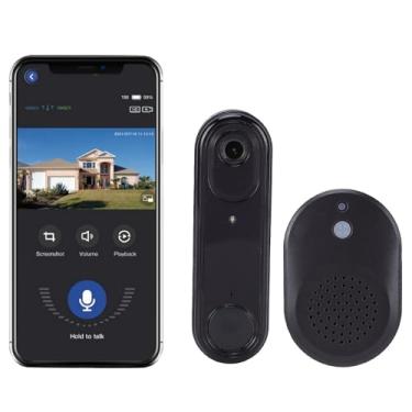 Imagem de Dpofirs Câmera de Campainha de Vídeo Sem Fio 720P Com Detecção Humana por IA, Conversa Bidirecional, Visão Noturna, Armazenamento Em Nuvem, WiFi de 2,4 GHz, Alimentado por Bateria,