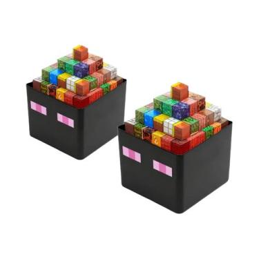 Imagem de Conjunto De Blocos Magnéticos De Construção Com Caixa De Armazenamento