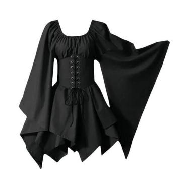 Imagem de Fantasia Medieval Europeia Feminina Com Corset E Saia Larga, Vestido I
