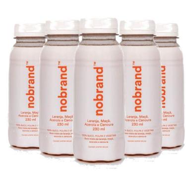 Imagem de Kit c/ 5und Suco NOBRAND Laranja Maçã/Acerola/Cenoura 230ml