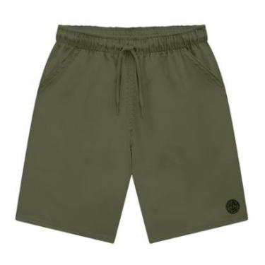 Imagem de Bermuda Infantil Menino em Nylon Verde Musgo Onda Marinha-Masculino