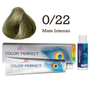 Imagem de Coloração Color Perfect 0/22 Mate Intenso + Oxi 20 Welloxon  Wella - W