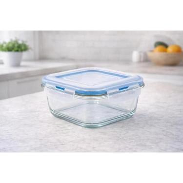 Imagem de Pote Hermético de Vidro 320ml Quadrado para Alimentos - Quality House
