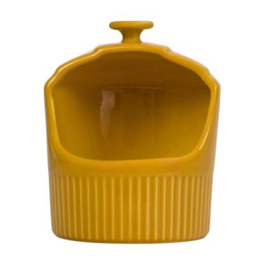 Imagem de Pote de Sal Diâmetro 12,5 cm Amarelo 350 ml Germer - Germer Porcelanas