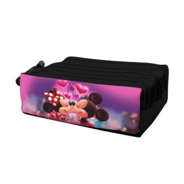 Imagem de Kit Mochila Escolar Infantil Minnie Reforçada Completa Lancheira Estoj