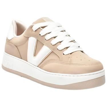 Imagem de Tênis Via Marte Feminino Confortável Sneaker Sola Alta Areia-Feminino