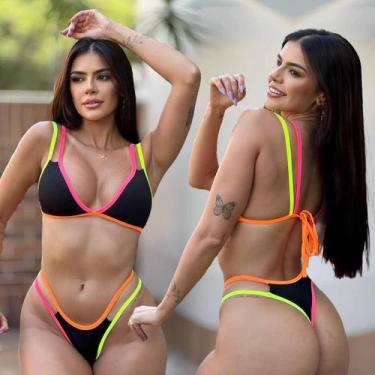 Imagem de Biquíni Asa Delta Tira Neon Moda Gringa Blogueira - Like4you, Único, P