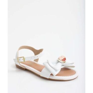 Imagem de Sandália Infantil Laço Molekinha Branco-01004, Branco, 26