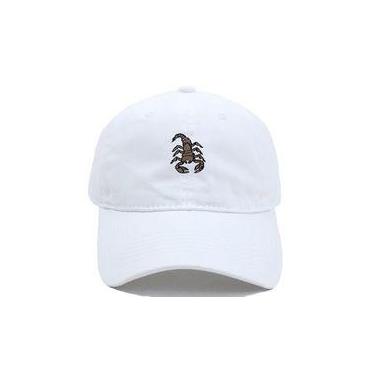 Imagem de Boné de beisebol, algodão lavado, chapéus lisos, bordado em escorpião 