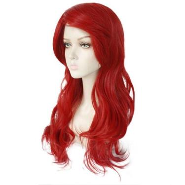 Imagem de Peruca de cosplay Littles Mermaids Oceans Beautys Ariels Synthetic - y