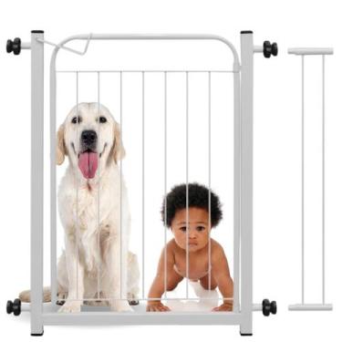 Imagem de Grade Portão De Proteção e Segurança Com 68cm a 83cm Para Bebe Pets Cã