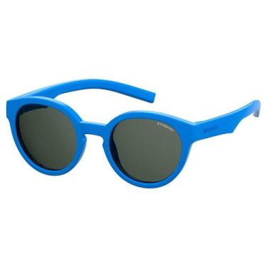 Imagem de Óculos de Sol Polaroid Kids Pld 8019/S/SM PJP - Azul 42 - (0 a 3 anos)